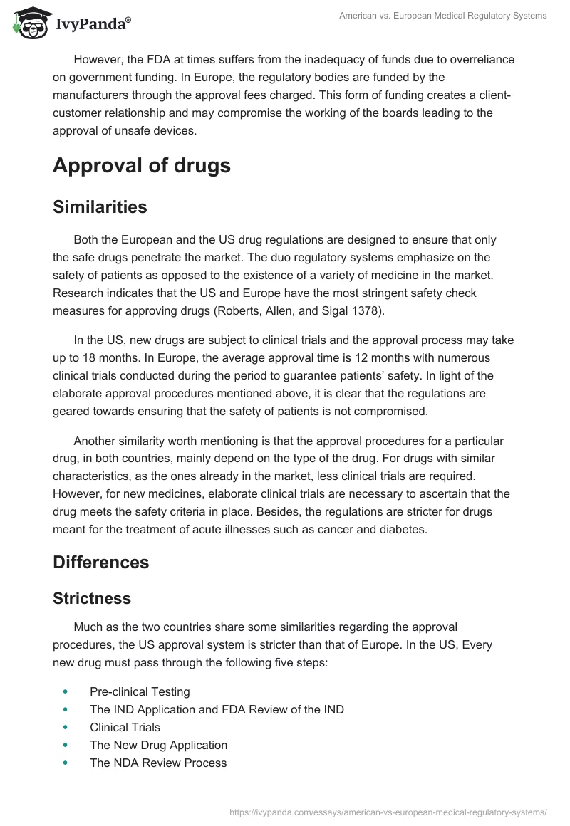 American vs. European Medical Regulatory Systems. Page 4