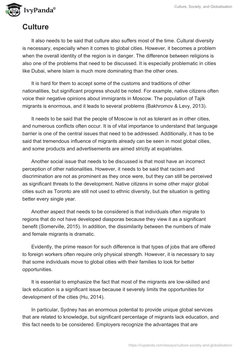 Culture, Society, and Globalisation. Page 3
