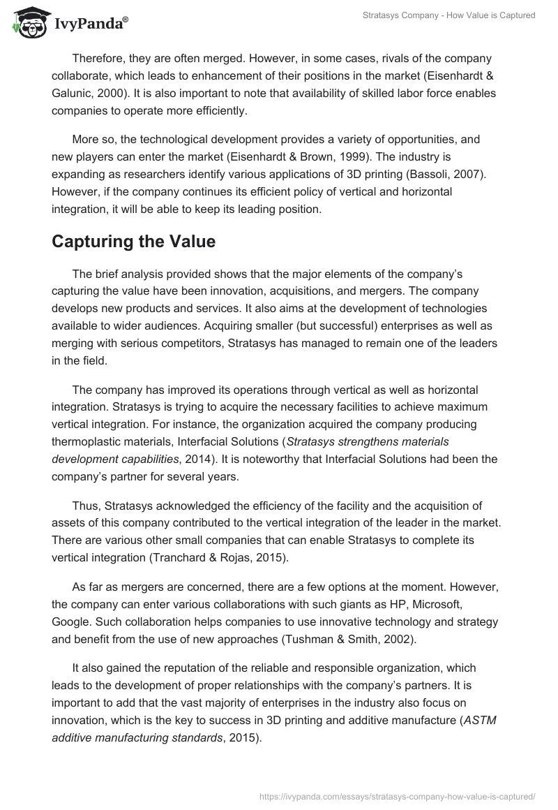 Stratasys Company - How Value is Captured. Page 4