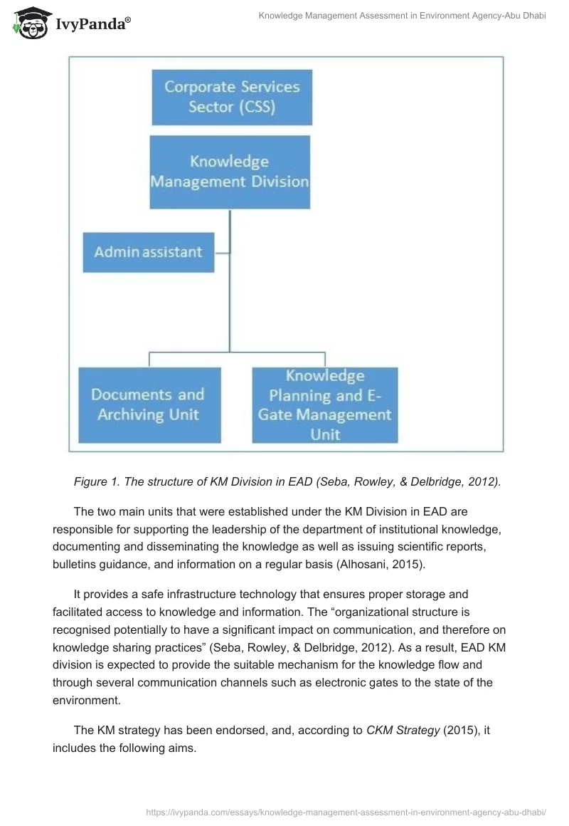 Knowledge Management Assessment in Environment Agency-Abu Dhabi. Page 4