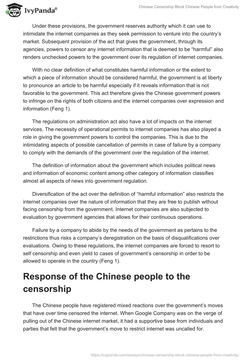 Chinese Censorship Block Chinese People from Creativity. Page 4