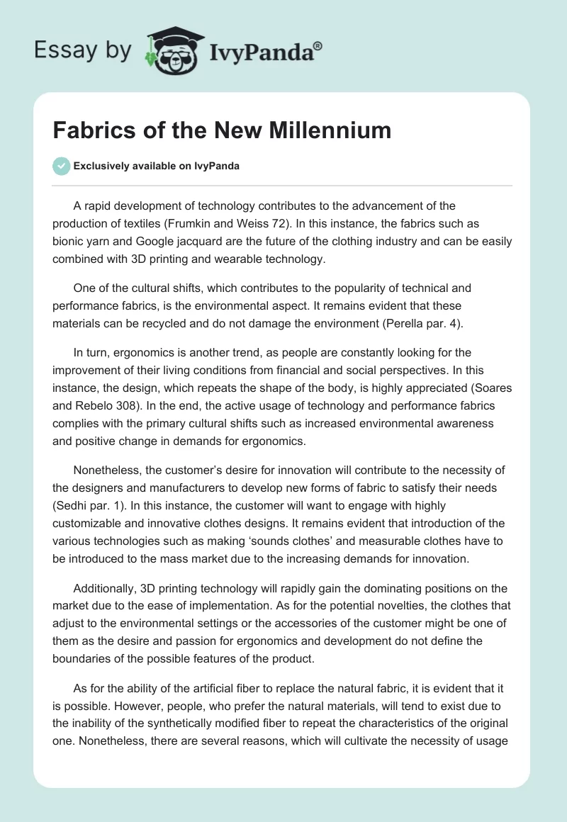 Fabrics of the New Millennium. Page 1