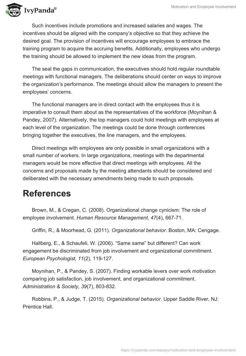 Motivation and Employee Involvement. Page 4