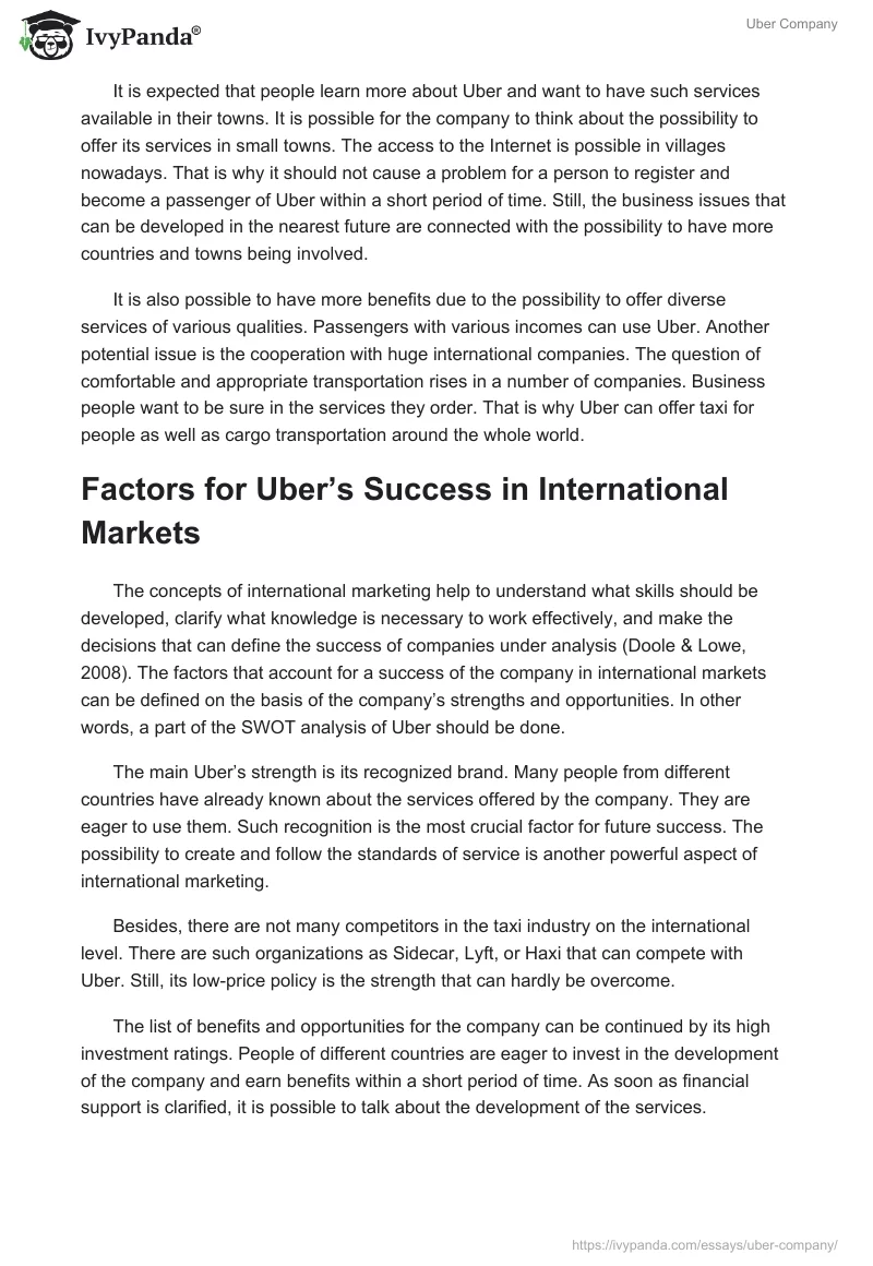 Uber Company. Page 3