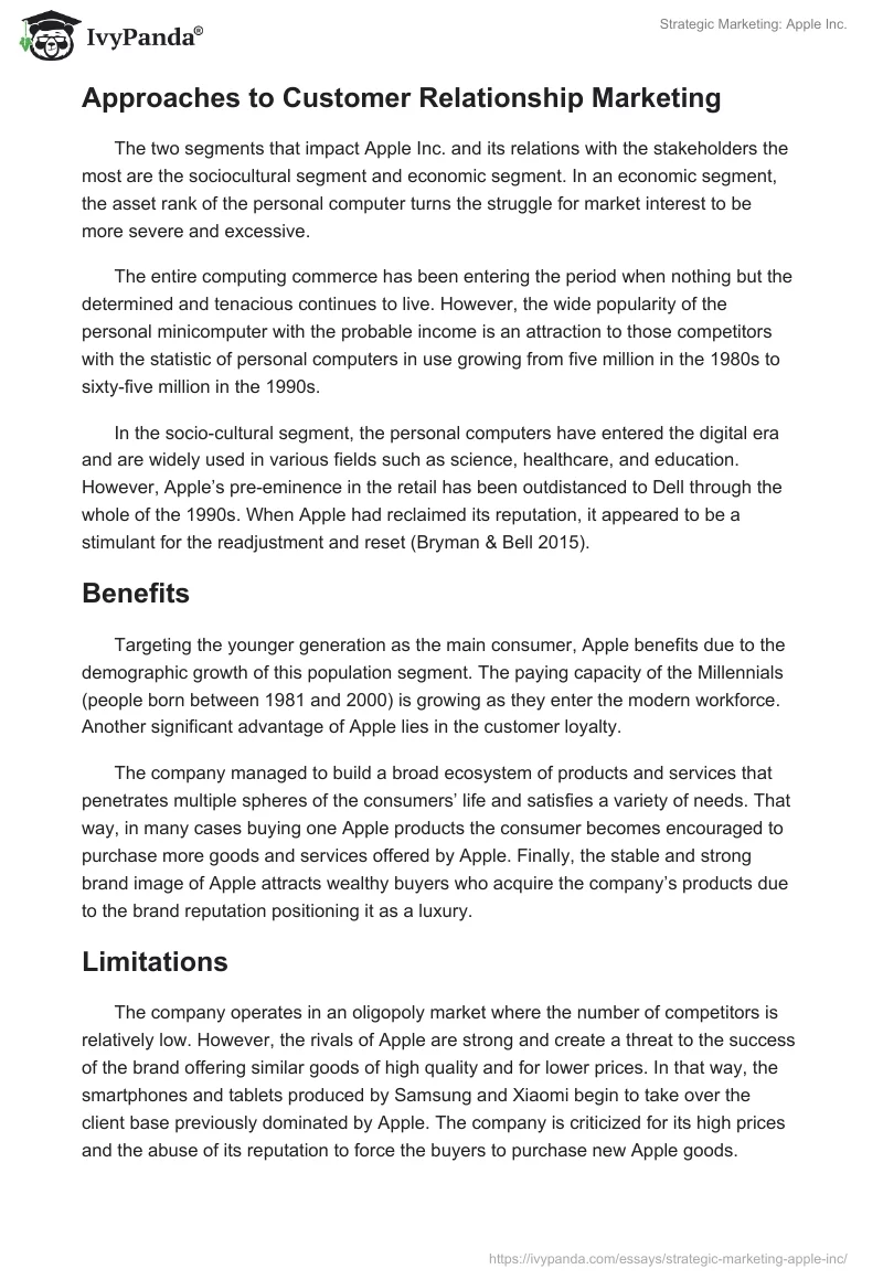 Strategic Marketing: Apple Inc.. Page 2