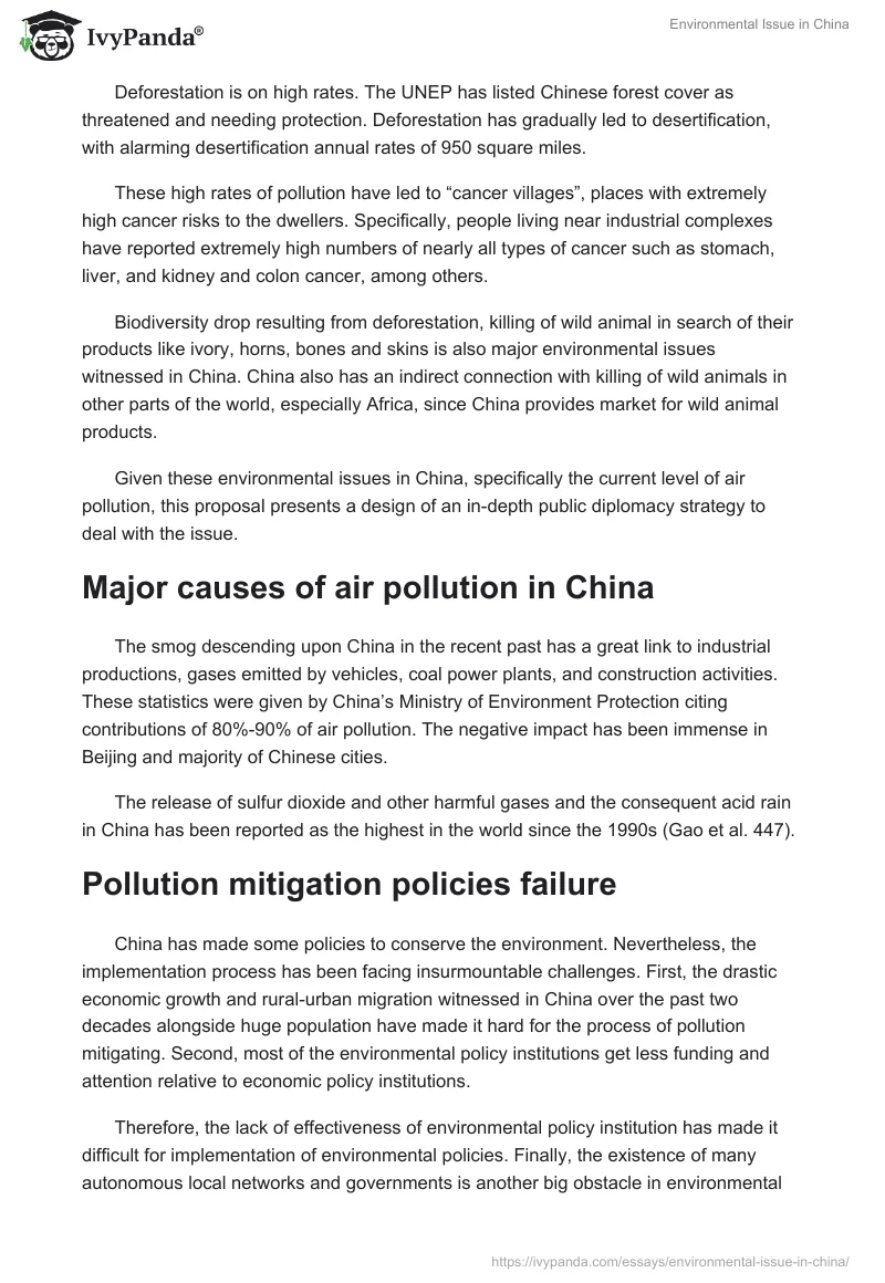 Environmental Issue in China. Page 2