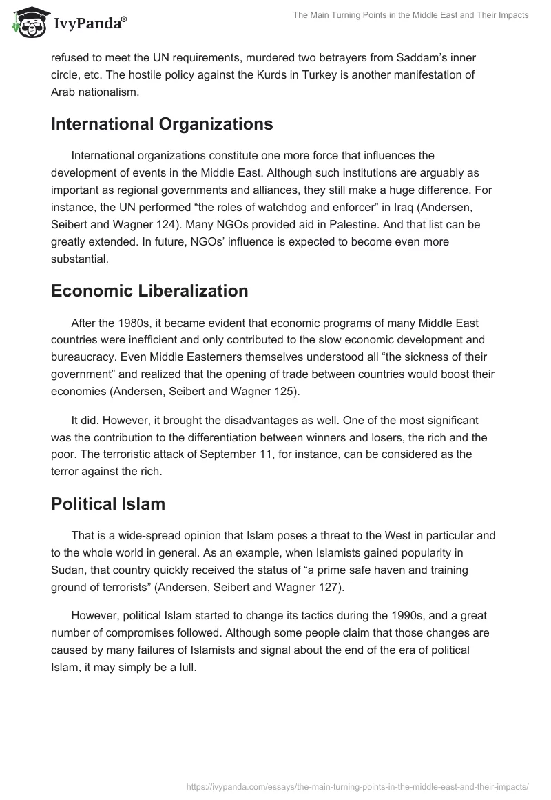 The Main Turning Points in the Middle East and Their Impacts. Page 3