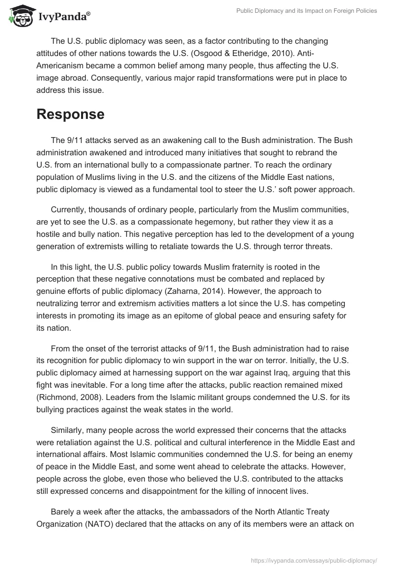 Public Diplomacy and its Impact on Foreign Policies. Page 4