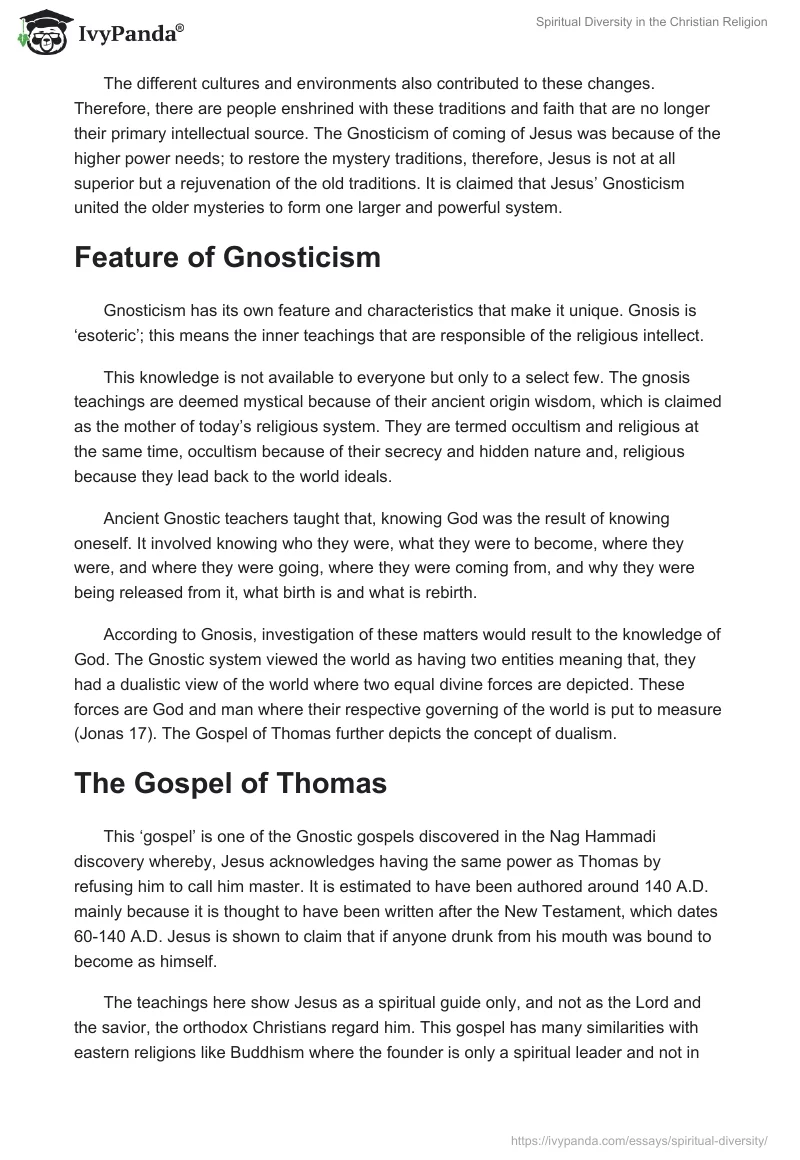Spiritual Diversity in the Christian Religion. Page 3