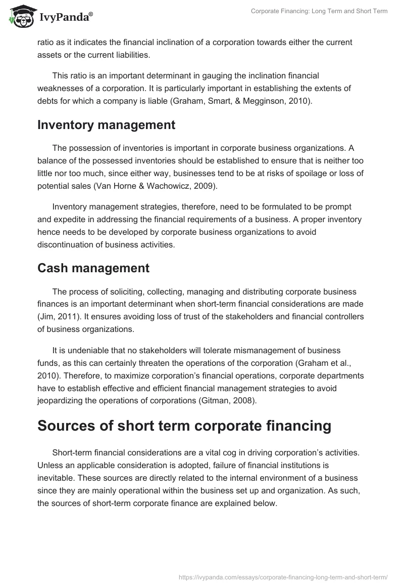 Corporate Financing: Long Term and Short Term. Page 3