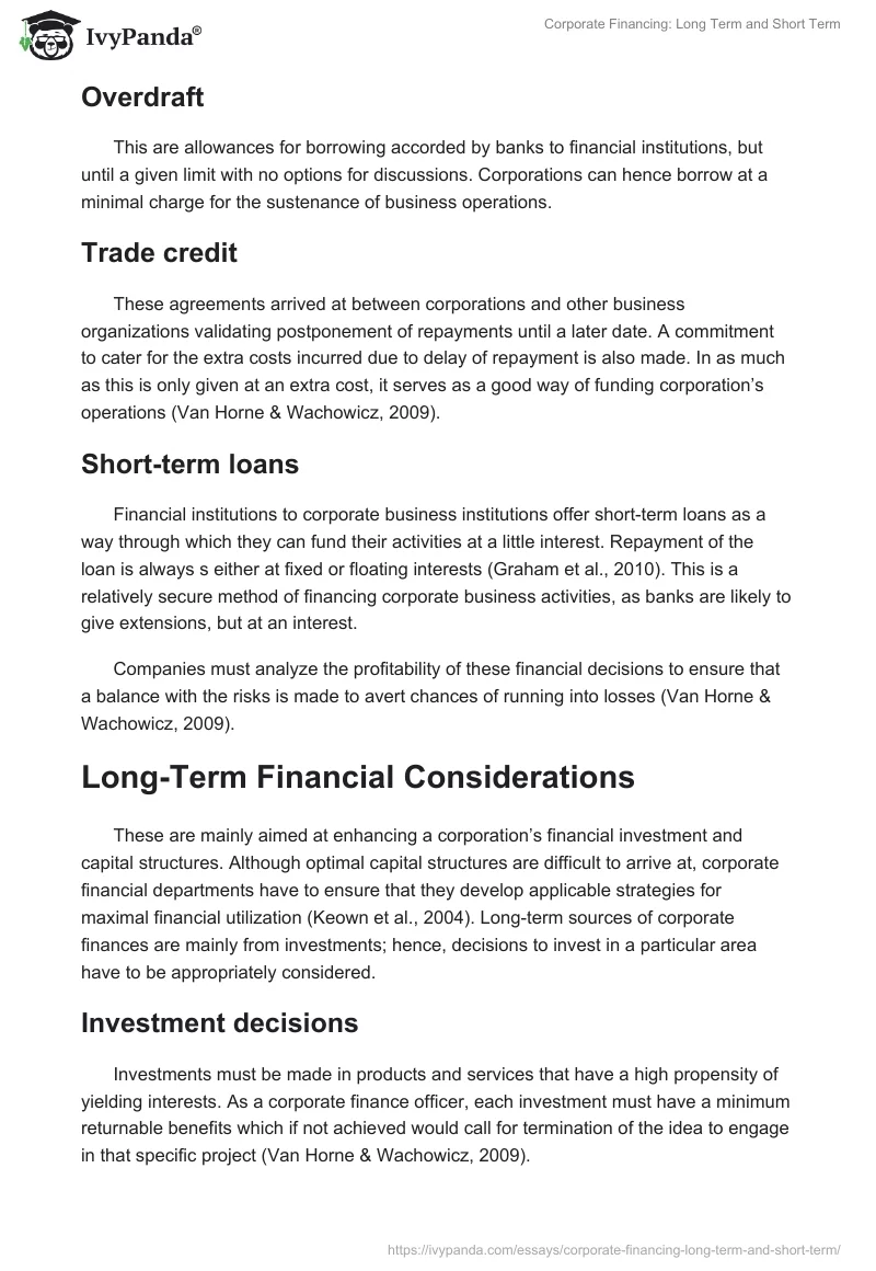 Corporate Financing: Long Term and Short Term. Page 4