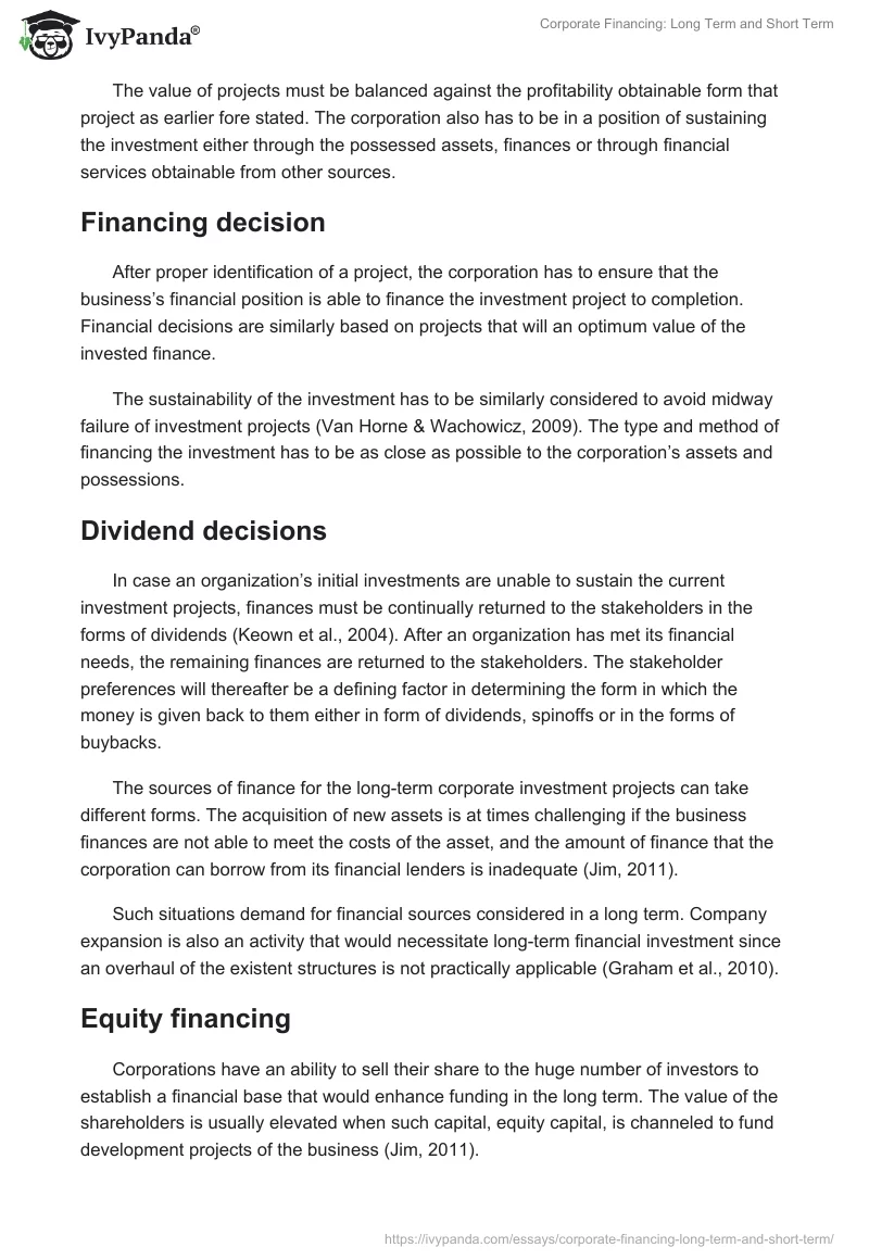 Corporate Financing: Long Term and Short Term. Page 5