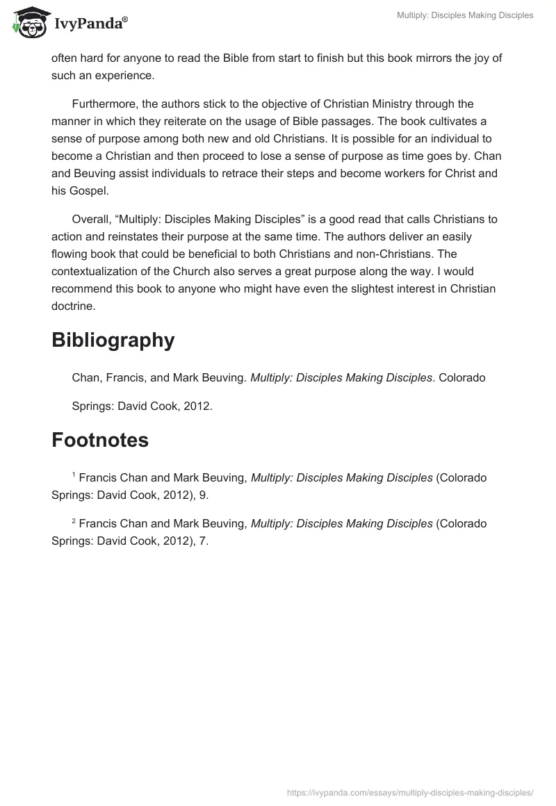 Multiply: Disciples Making Disciples. Page 4