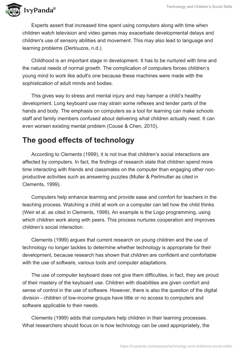 Technology and Children’s Social Skills. Page 3
