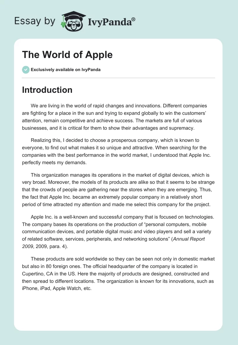 The World of Apple. Page 1