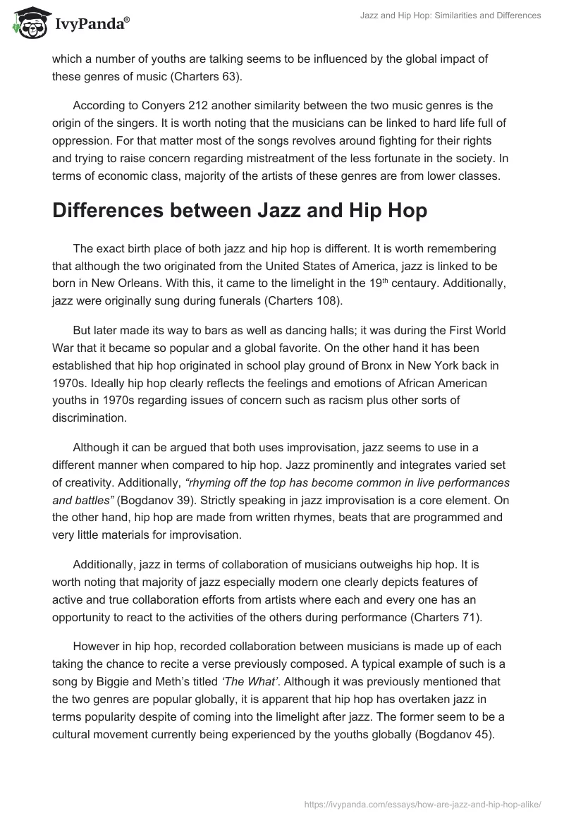 Jazz and Hip Hop: Similarities and Differences. Page 2