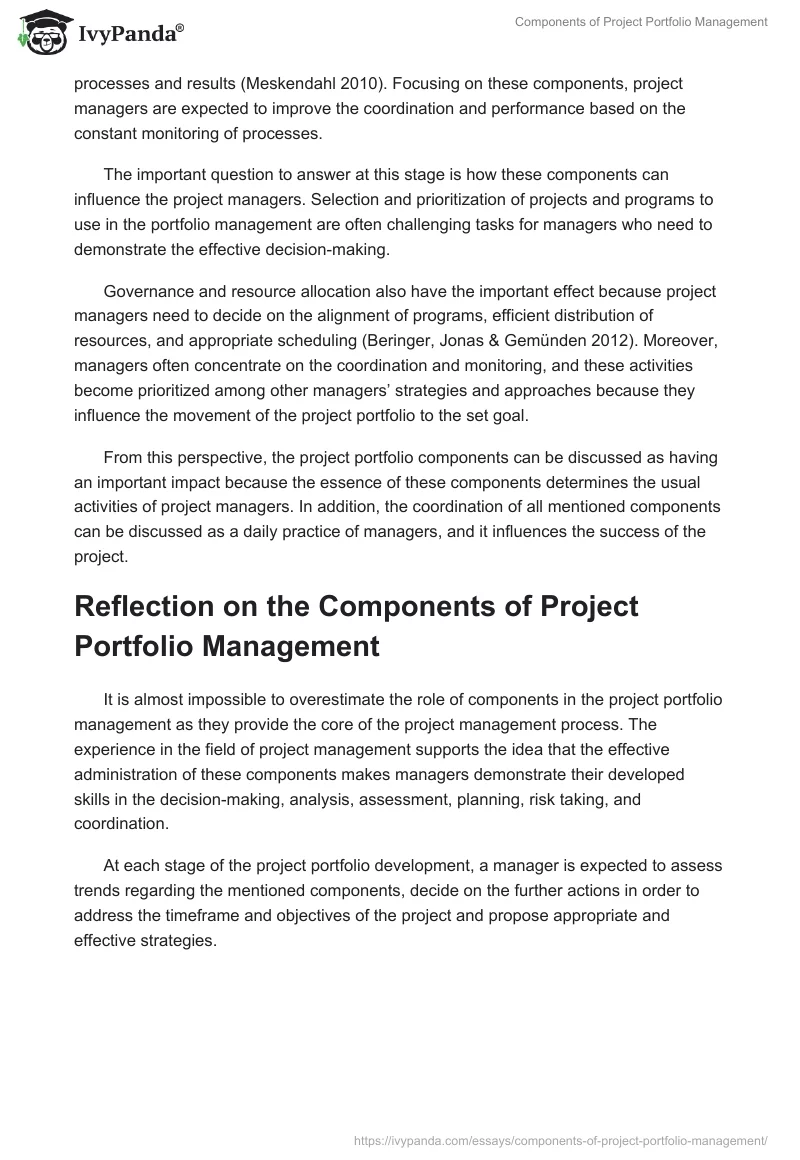 Components of Project Portfolio Management. Page 2