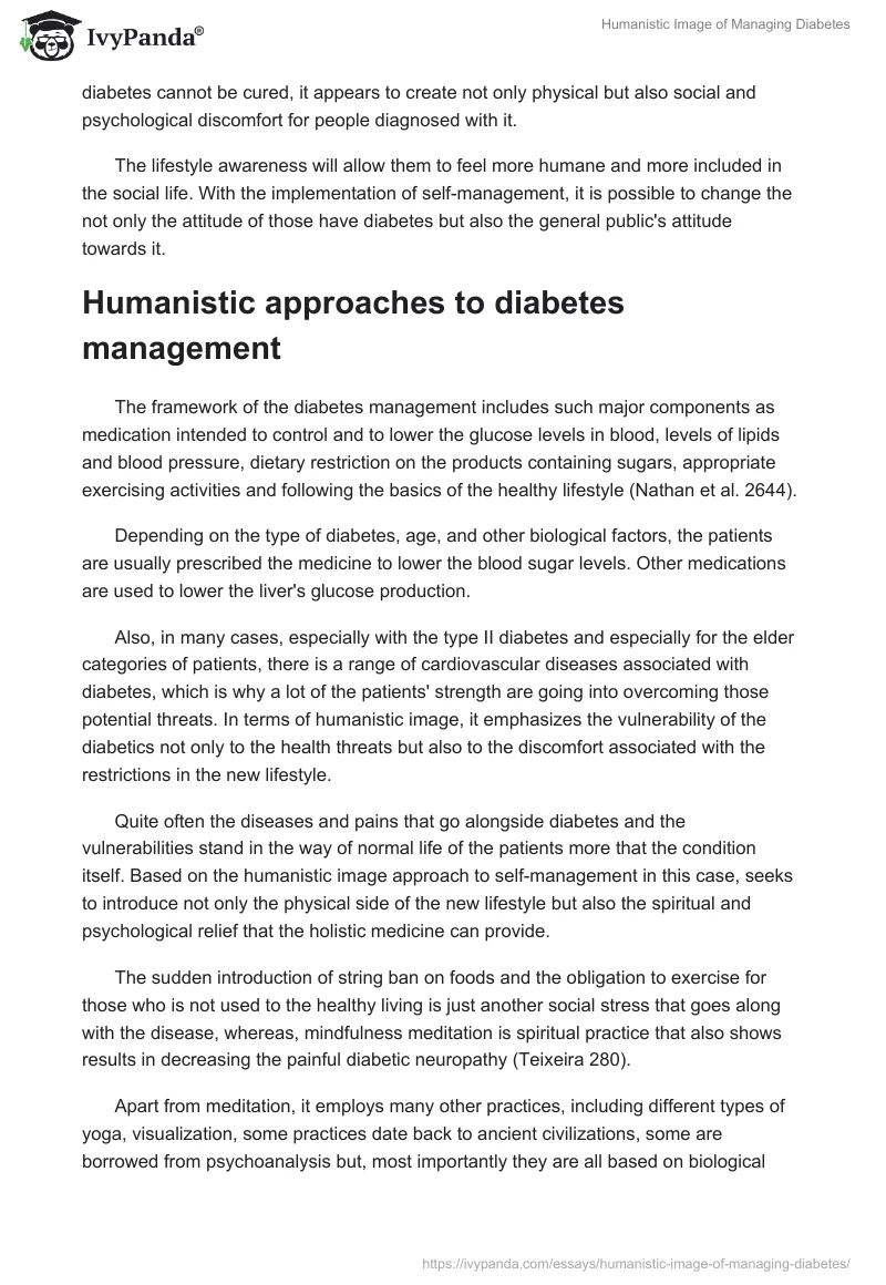 Humanistic Image of Managing Diabetes. Page 3