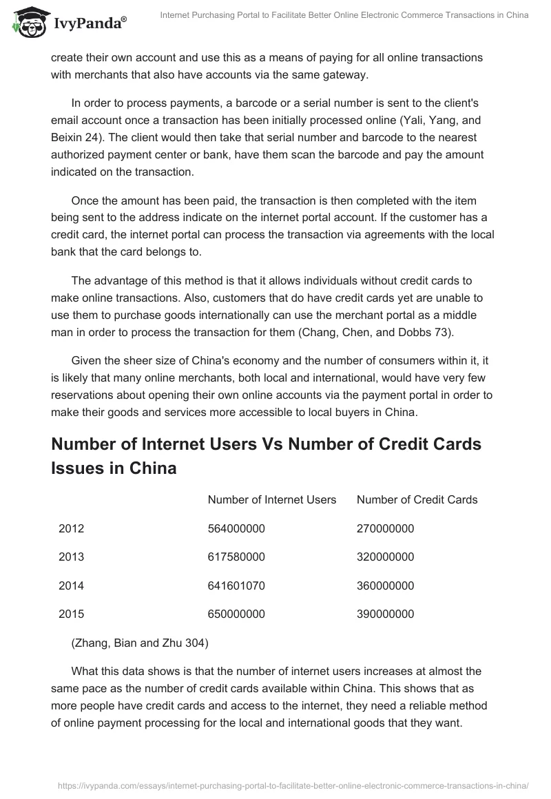 Internet Purchasing Portal to Facilitate Better Online Electronic Commerce Transactions in China. Page 2