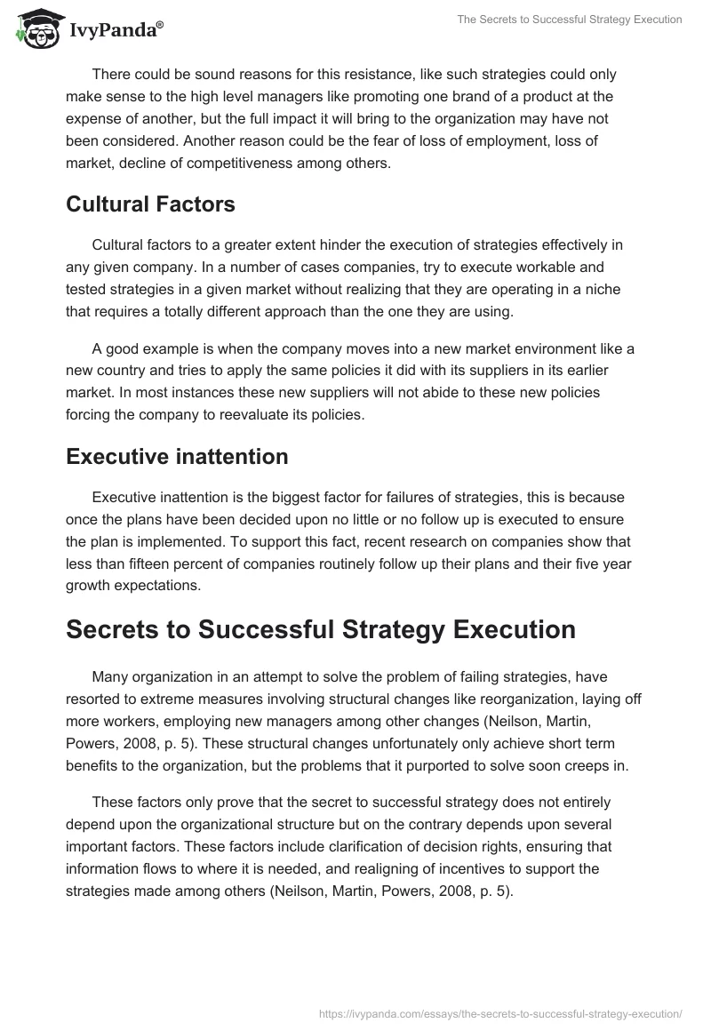 The Secrets to Successful Strategy Execution. Page 3