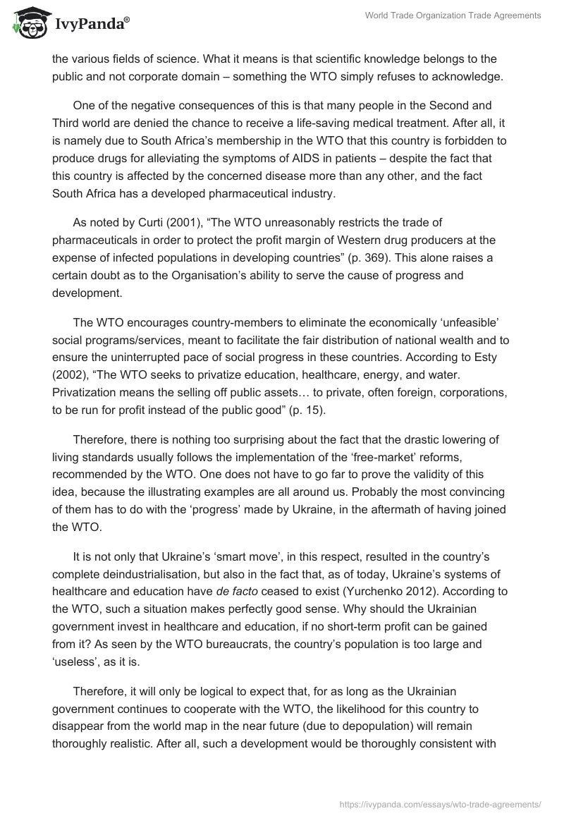 World Trade Organization Trade Agreements. Page 5