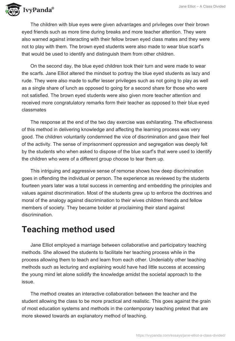 Jane Elliot – A Class Divided. Page 2