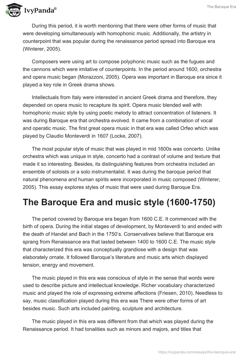 The Baroque Era. Page 2