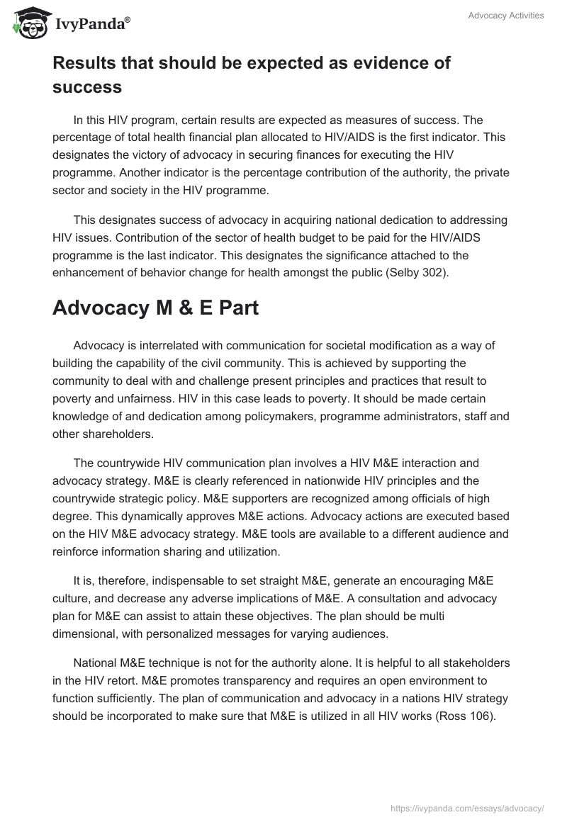 Advocacy Activities. Page 3