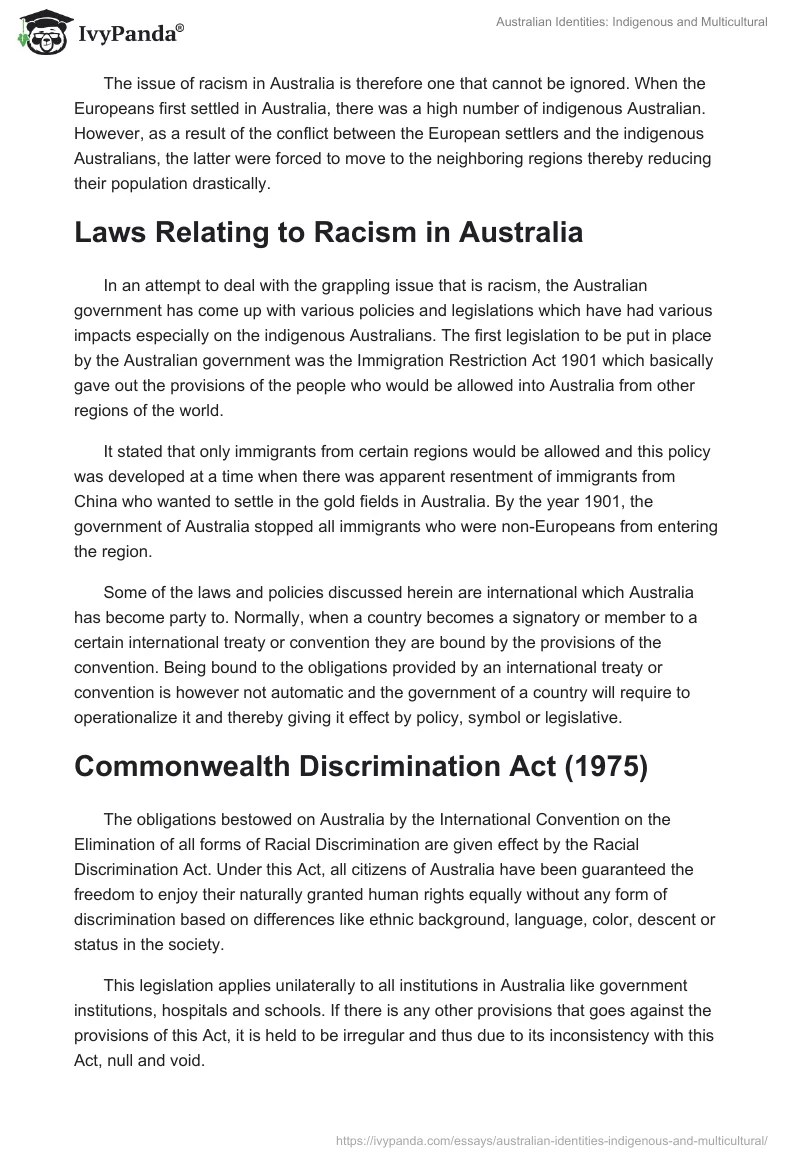 Australian Identities: Indigenous and Multicultural. Page 2