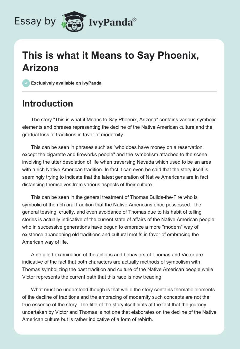 This is what it Means to Say Phoenix, Arizona. Page 1