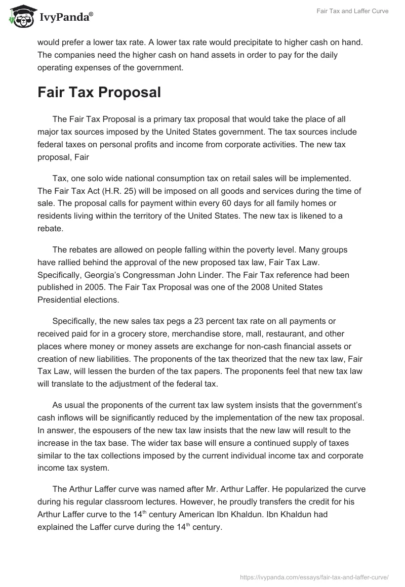 Fair Tax and Laffer Curve. Page 2