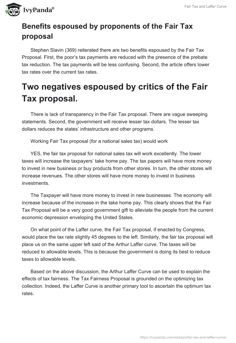 Fair Tax and Laffer Curve. Page 4
