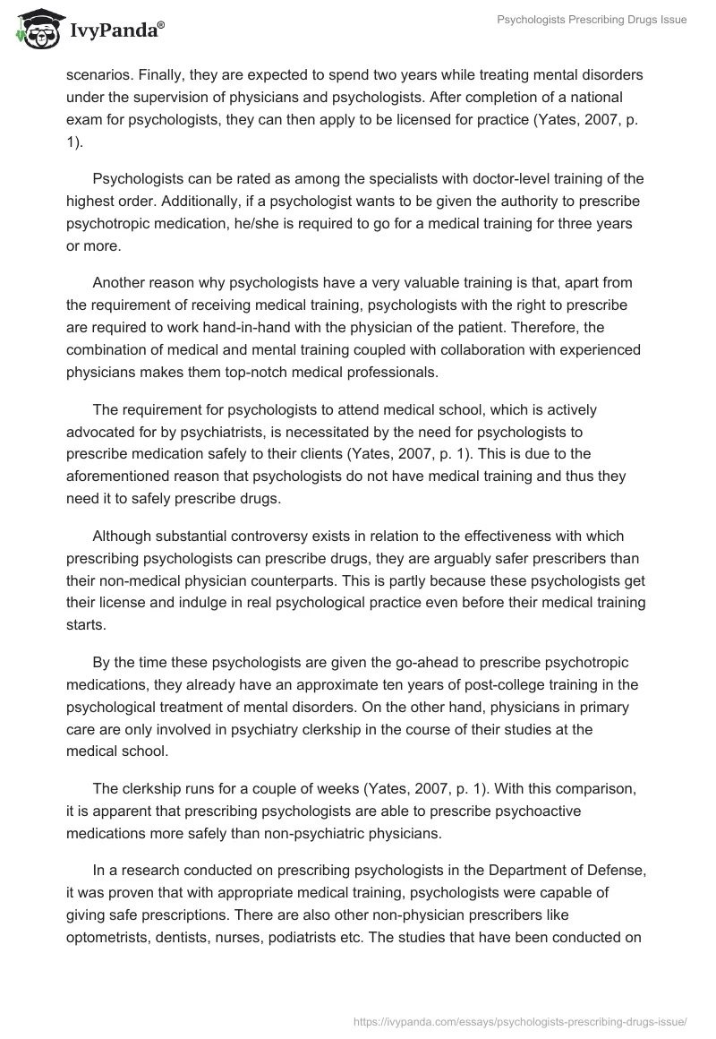 Psychologists Prescribing Drugs Issue. Page 2