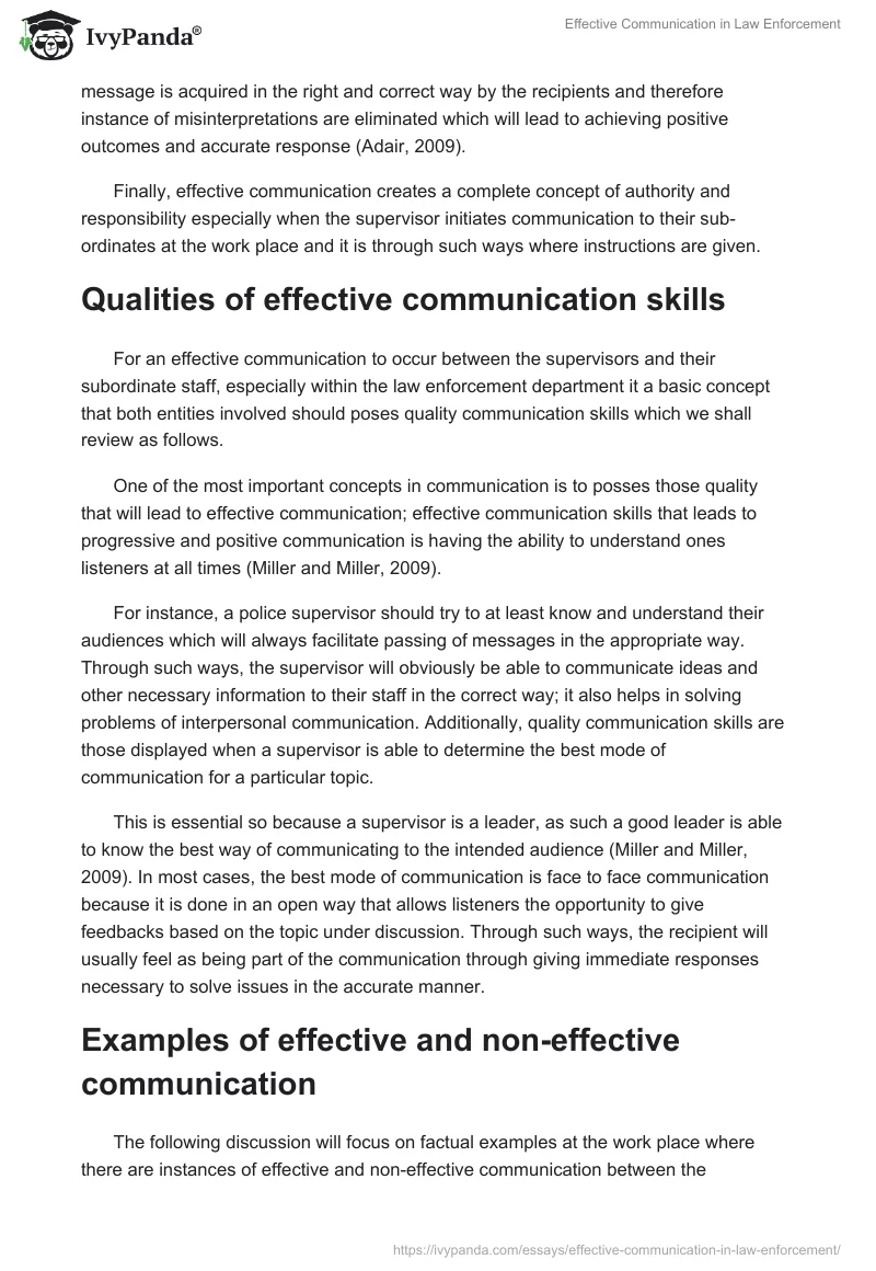 Effective Communication in Law Enforcement. Page 2