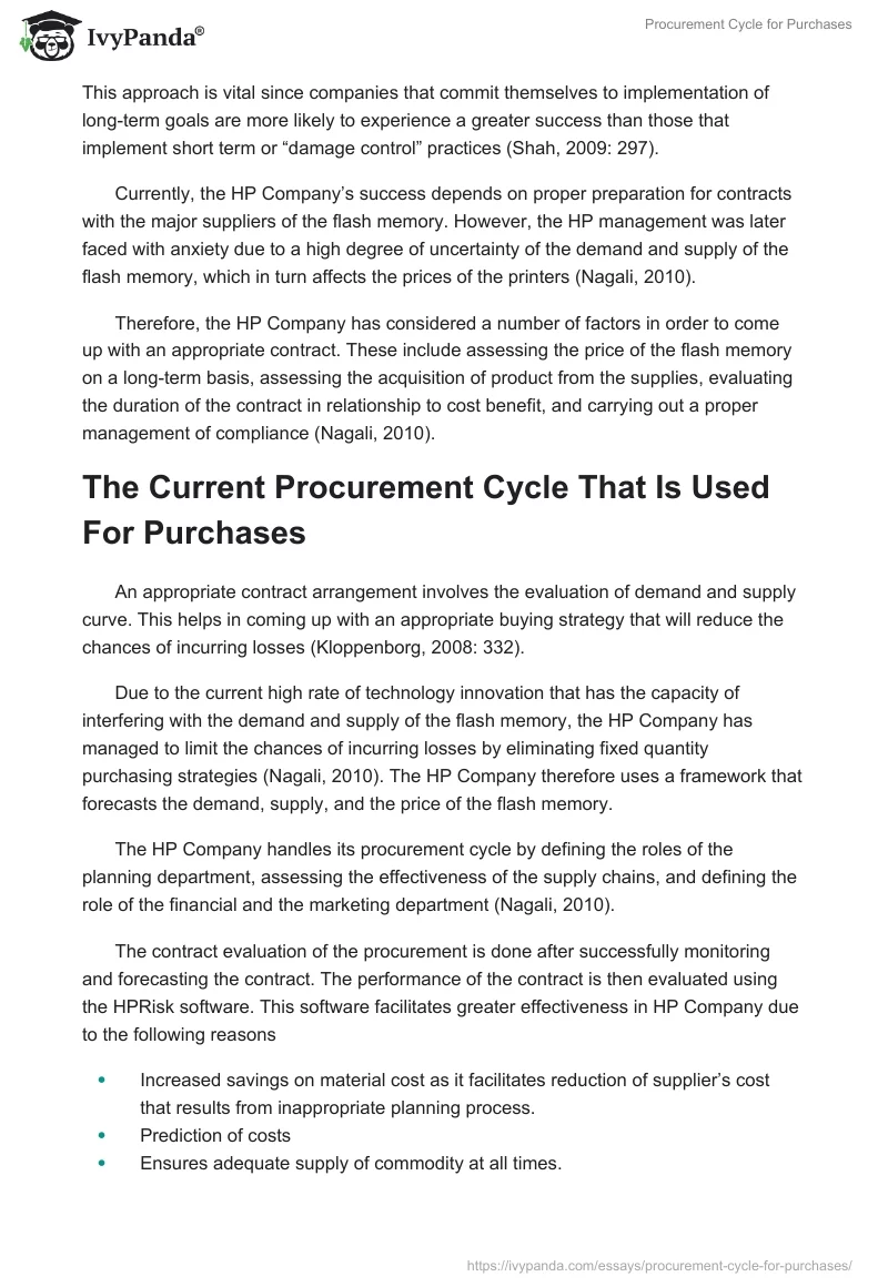 Procurement Cycle for Purchases. Page 2