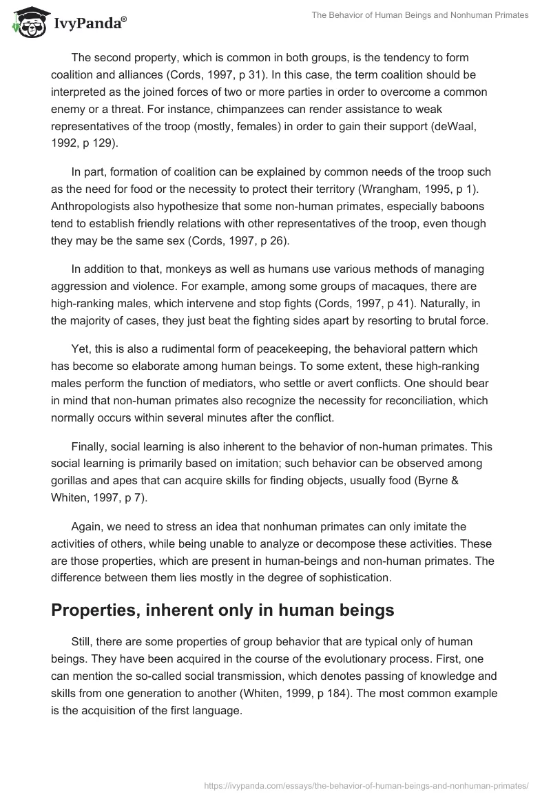 The Behavior of Human Beings and Nonhuman Primates. Page 2