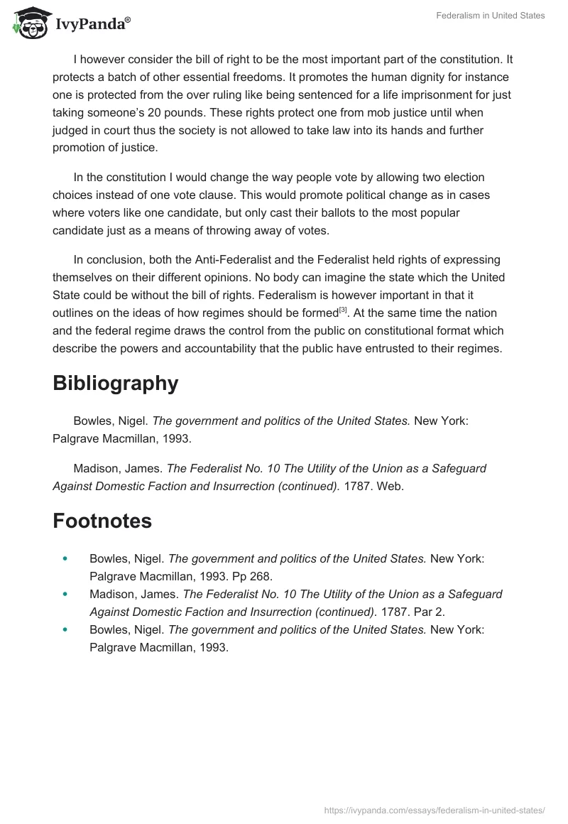 Federalism in United States. Page 2