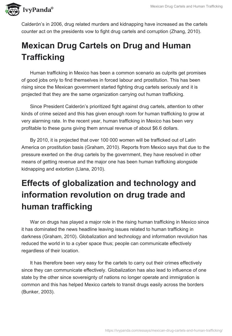Mexican Drug Cartels and Human Trafficking. Page 3