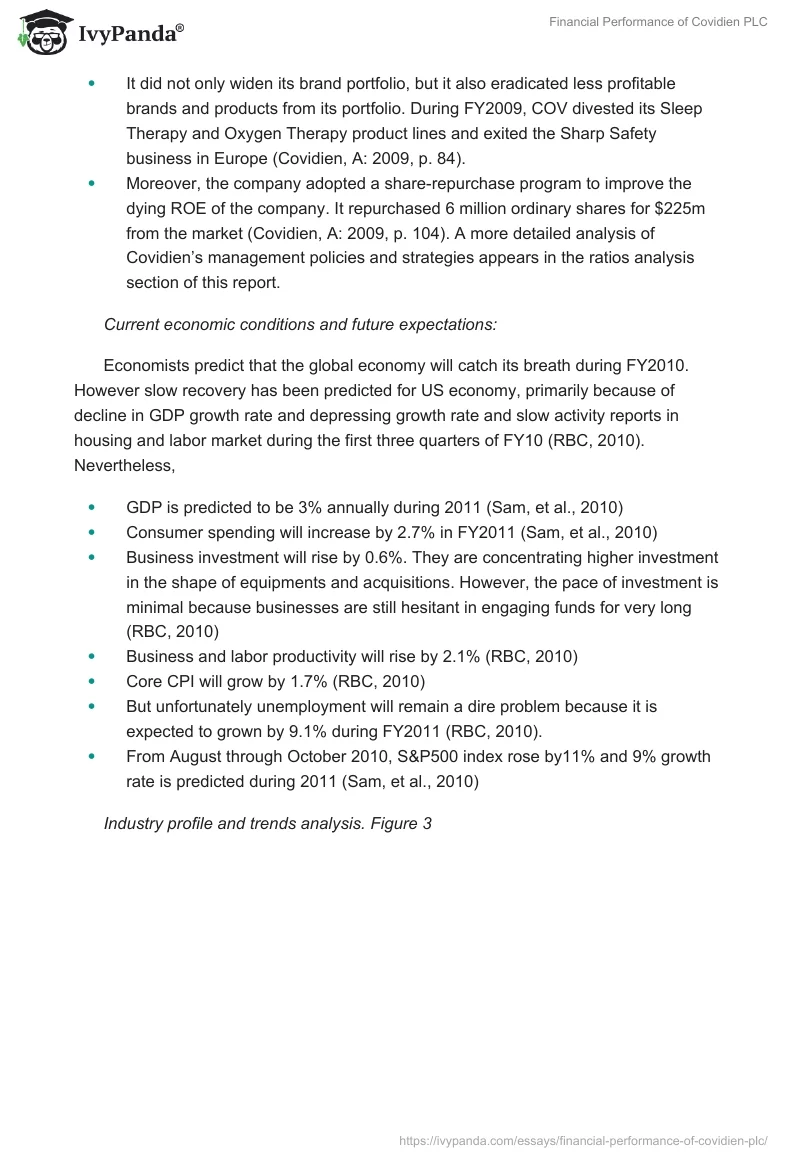 Financial Performance of Covidien PLC. Page 5