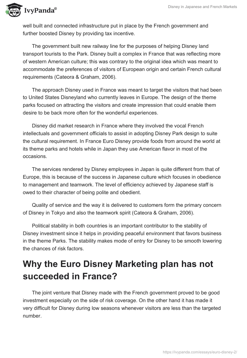Disney in Japanese and French Markets. Page 2