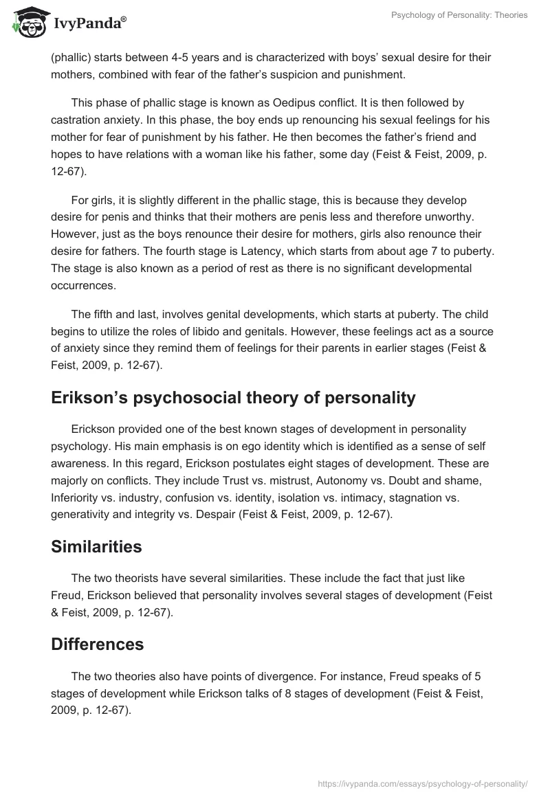 Psychology of Personality: Theories. Page 3