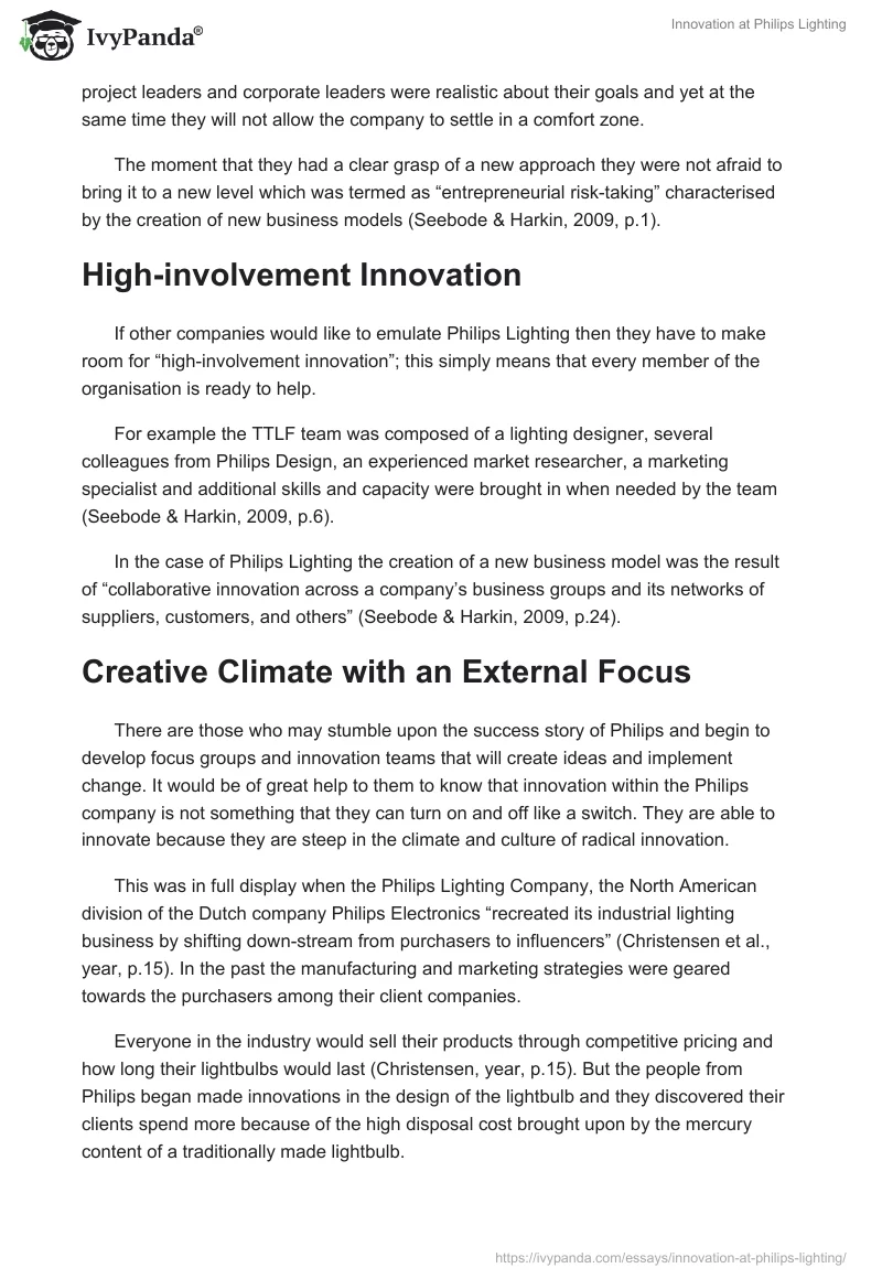 Innovation at Philips Lighting. Page 4