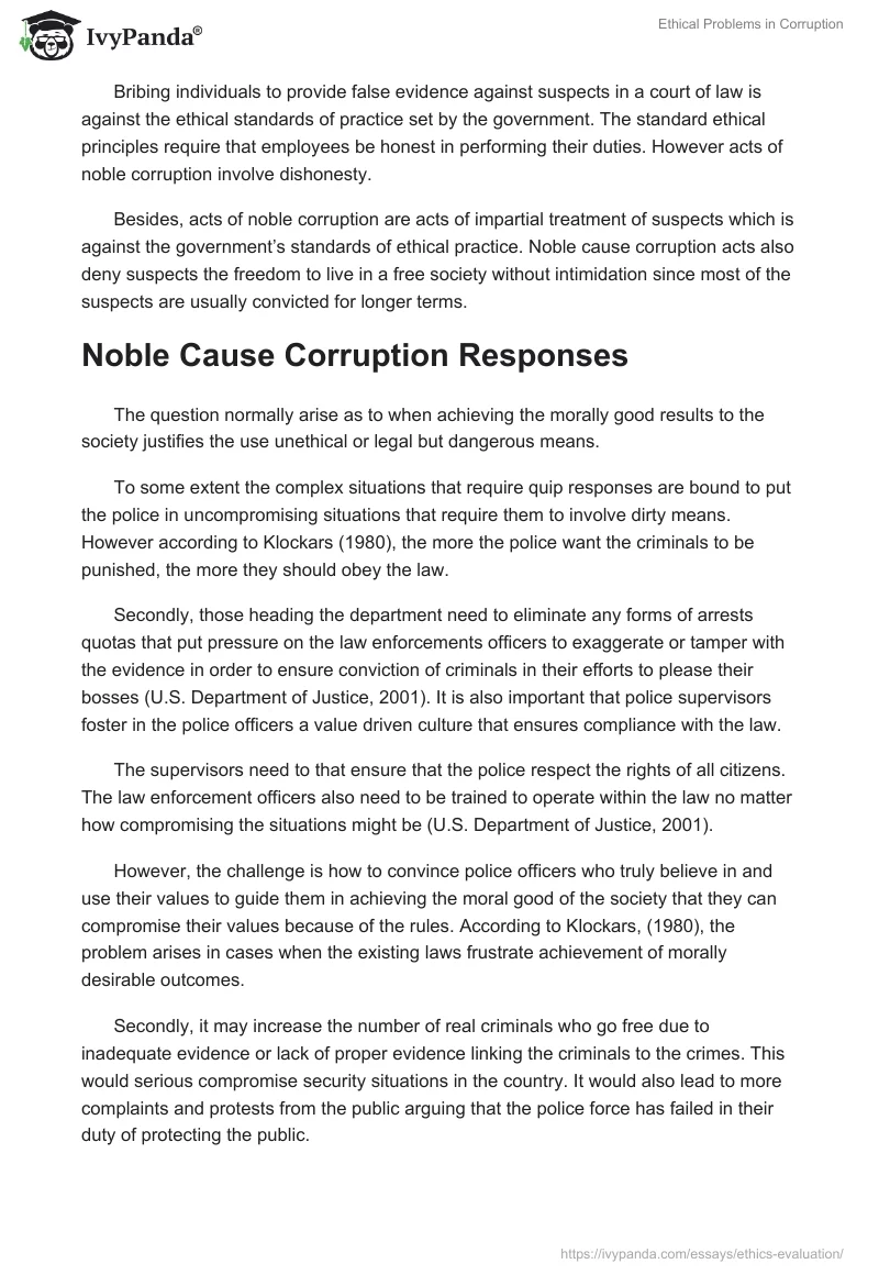 Ethical Problems in Corruption. Page 4