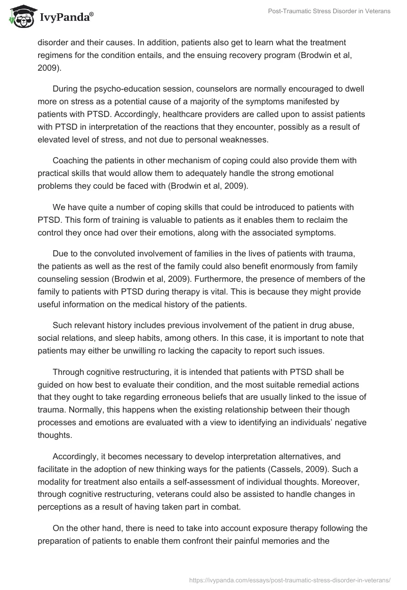 Post-Traumatic Stress Disorder in Veterans. Page 4