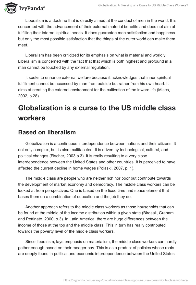 Globalization: A Blessing or a Curse to US Middle Class Workers?. Page 4