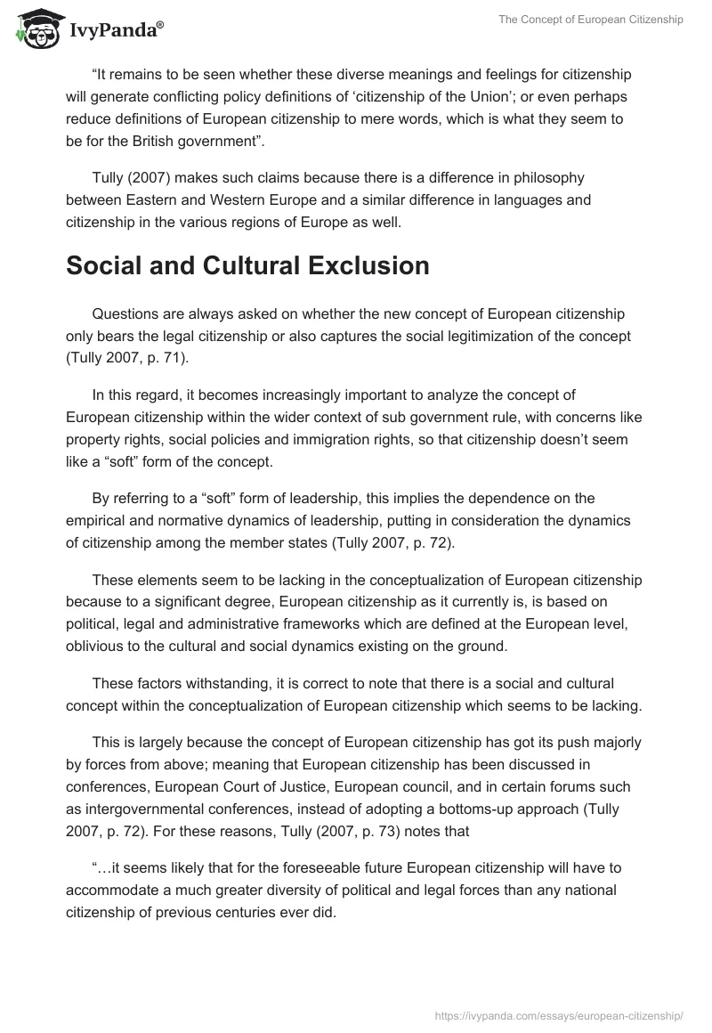 The Concept of European Citizenship. Page 4