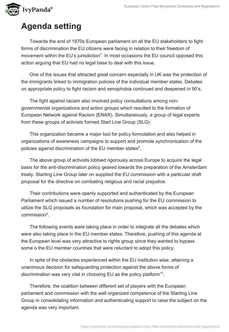 European Union Free Movement Directives and Regulations. Page 3