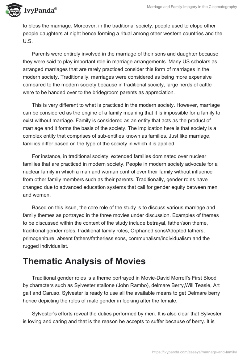 Marriage and Family Imagery in the Cinematography. Page 2