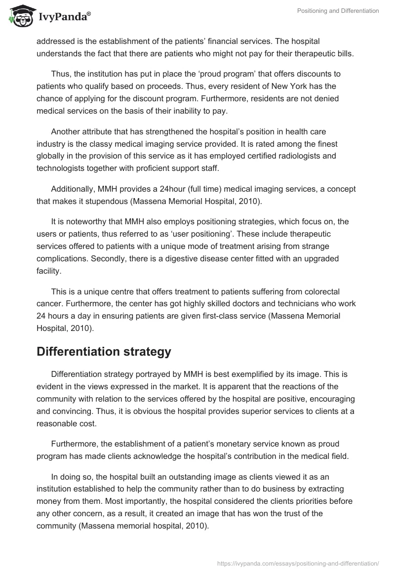 Positioning and Differentiation. Page 2