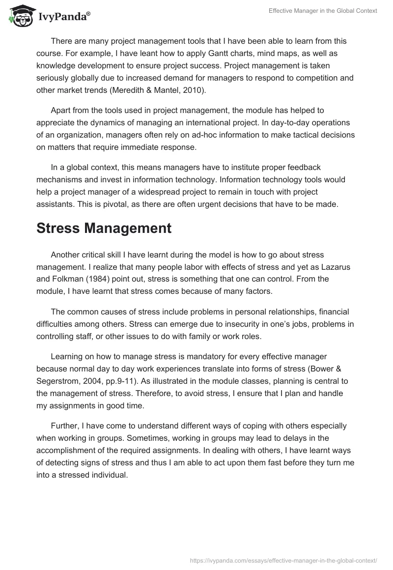 Effective Manager in the Global Context. Page 3